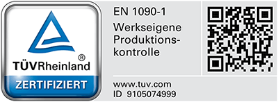 TÜV-Rheinland Zertifikat EN 1090-1